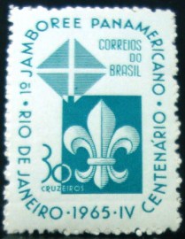 Selo postal Comemorativo do Brasil de 1965 - C 533 M