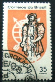 Selo postal do Brasil de 1965 Estácio de Sá - C 534 M1D