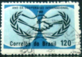Selo postal do Brasil de 1965 Cooperação - C 535 U