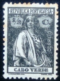 Selo postal de Cabo Verde de 1921 Ceres ½ N