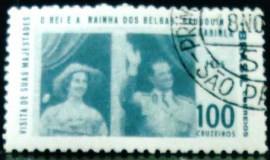 Selo postal do Brasil de 1965 Baudouim e Fabíola - C 542 M1D