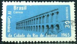 Selo postal do Brasil de 1965 Arcos da Lapa - C 544 U