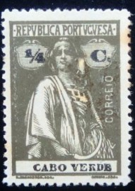 Selo postal de Cabo Verde de 1914 Ceres ¼