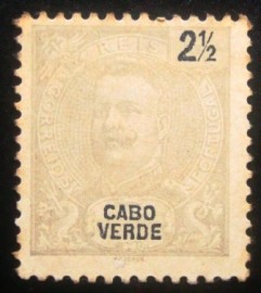 Selo postal de Cabo Verde King Carlos I 2½
