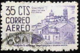 Selo postal do México de 1950 Church Santa Prisca Taxco