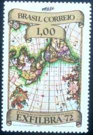 Selo postal do Brasil de 1972 Carta do Brasil 1a