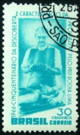 Selo postal do Brasil de 1966 Henrique Rocha Lima - C 548 M1D