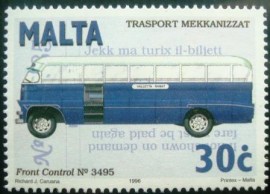 Selo postal de Malta de 1996 Bus nº 3495 1000 M