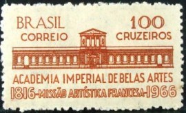 Selo postal do Brasil de 1966 Missão Artística Francesa - C 552 N