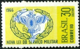 Selo Comemorativo do Brasil de 1966 - C 553 M