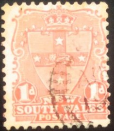 Selo postal de Nova Gales do Sul de 1905 Country symbols