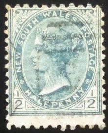 Selo postal de Nova Gales do Sul de 1897 Queen Victoria ½