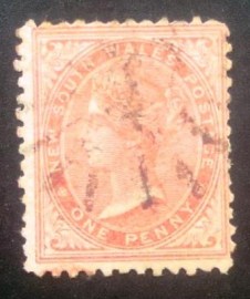 Selo postal de Nova Gales do Sul de 1862 Queen Victoria 1