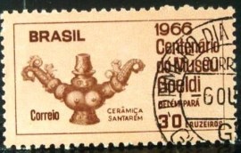 Selo Comemorativo do Brasil de 1966 - C 555 N1D