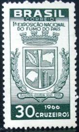 Selo postal do Brasil de 1966 Exposição Nacional Fumo - C 556 N