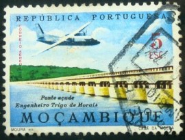 Selo postal de Moçambique de 1962 Barrage bridge of Trigo de Morais - 490 U