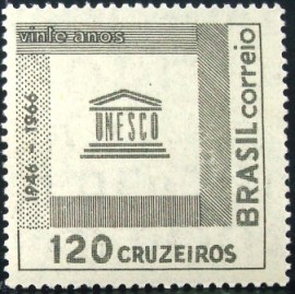 Selo postal do Brasil de 1966 UNESCO