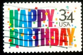 Selo postal dos Estados Unidos de 2002 Happy Birthday