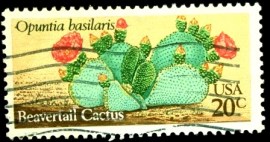 Selo postal dos Estados Unidos de 1981 Beavertail Cactus