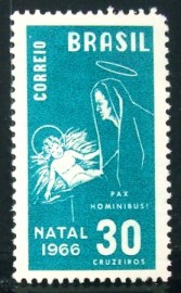 Selo postal do Brasil de 1966 Natal 66 - C 561 U