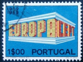 Selo postal de Portugal de 1969 C.E.P.T. Building 1$ - 1070 U