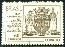 Selo Comemorativo do Brasil de 1967 - C 563 U