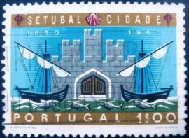 Selo postal de Portugal de 1961 Coat of arms of Setúbal