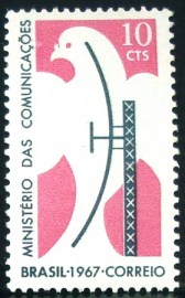 Selo Comemorativo do Brasil de 1967 - C 571 M