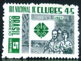 Selo postal do Brasil de 1967 Clubes 4 S