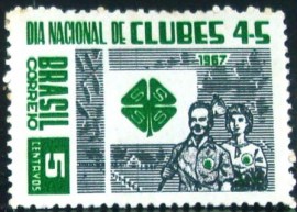Selo postal do Brasil de 1967 Clubes 4 S  - C 573 N