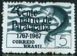 Selo postal do Brasil de 1967 Rio de Piracicaba - C 575 N