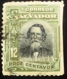 Selo postal de El Salvador de 1912 José de la Trinidad Francisco Cabañas Fiallos