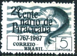 Selo postal do Brasil de 1967 Rio de Piracicaba - C 575 U