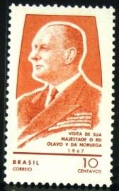 Selo postal do Brasil de 1967 Olavo V  - C 578 N