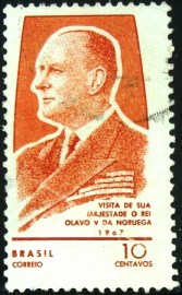 Selo postal do Brasil de 1967 Olavo V  - C 578 U