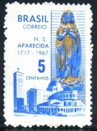 Selo postal do Brasil de 1967 N.S.Aparecida - C 581 N
