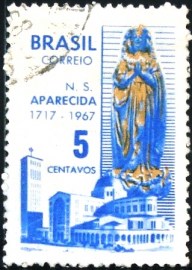 Selo postal do Brasil de 1967 N.S.Aparecida - C 581 U