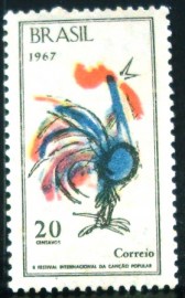 Selo postal do Brasil de 1967 Festival da Canção