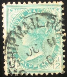 Selo postal de Nova Gales do Sul de 1905 Country symbols ½ d