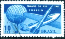 Selo postal do Brasil de 1967 Semana da Asa - C 583 U