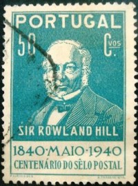Selo postal de Portugal de 1940 Sir Rowland Hill 626 U