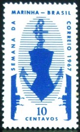 Selo postal do Brasil de 1967 Semana da Marinha - C 585 N