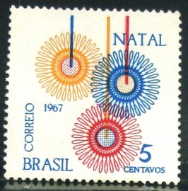 Selo postal do Brasil de 1967 Natal - C 586 N