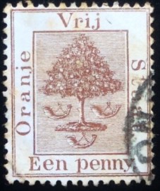 Selo postal do Estado Livre de Orange Orange tree 1d