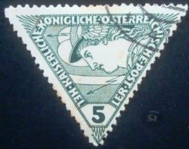 Selo postal da Áustria de 1916 Mercurius 5