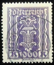 Selo postal da Áustria de 1923 Hammer & Tongs 1000