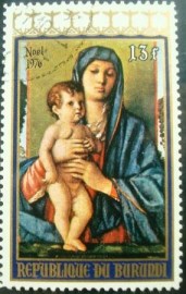 Selo postal Burundi 1976 Virgin and child by Bellini - 1291 MCC
