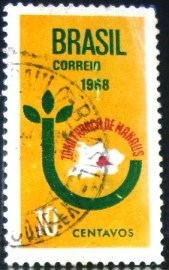Selo postal do Brasil de 1968 Criação da Zona Franca - C 591 U