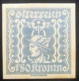 Selo postal da Áustria de 1922 Mercury 1,80