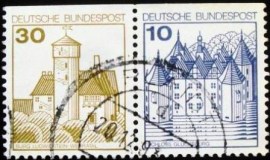 Se-tenante da Alemanha de 1990 Ludwigstein & Glücksburg Castles